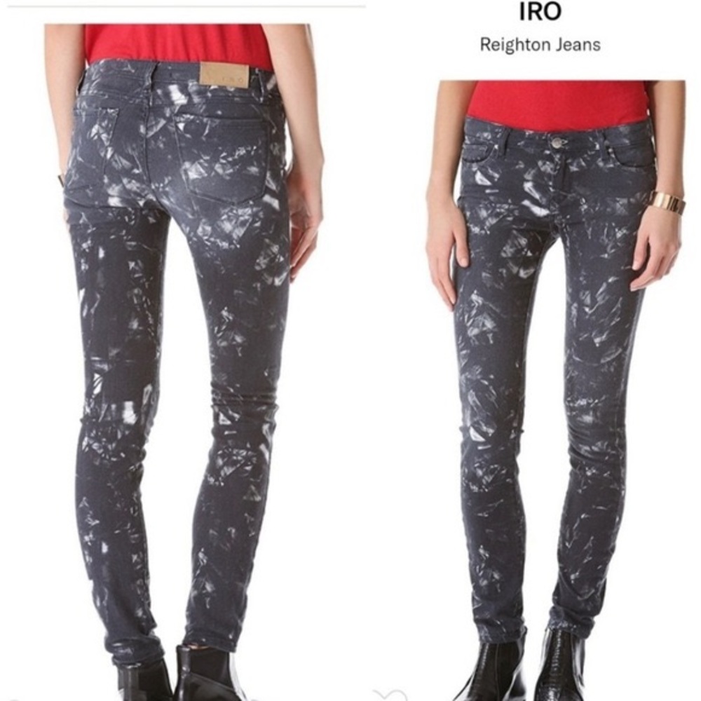 IRO Reighton Skinny Jeans Tie Dye Crystal Pattern - Picture 2 of 10